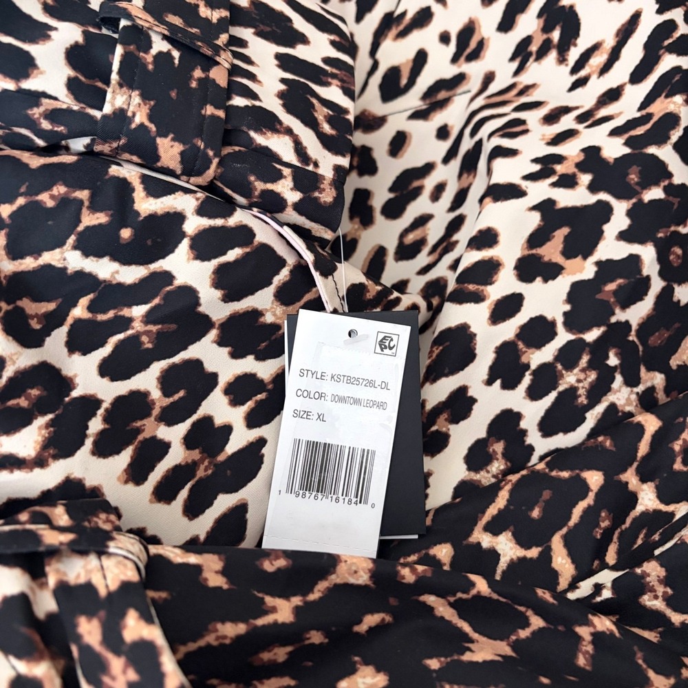 NWT!! KATE SPADE New York Leopard Belted Longline Double Breasted Trench Coat XL - Picture 13 of 16